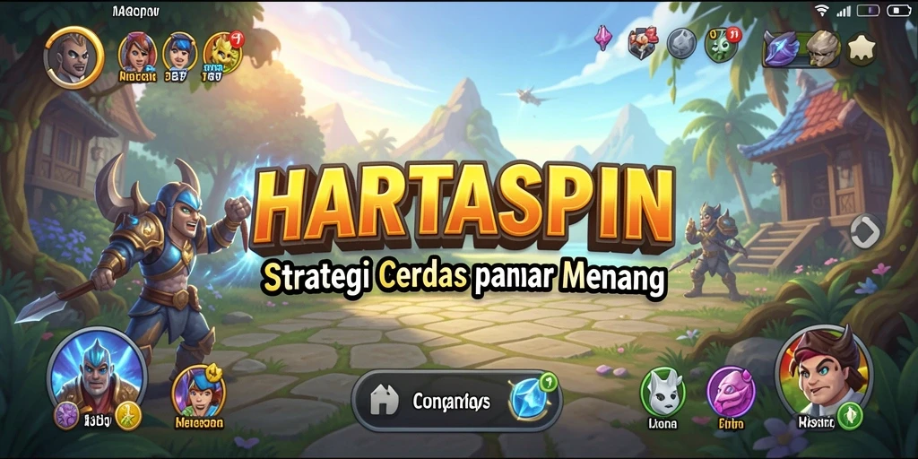 Tangkapan layar menunjukkan pertempuran strategis dalam HARTASPIN.