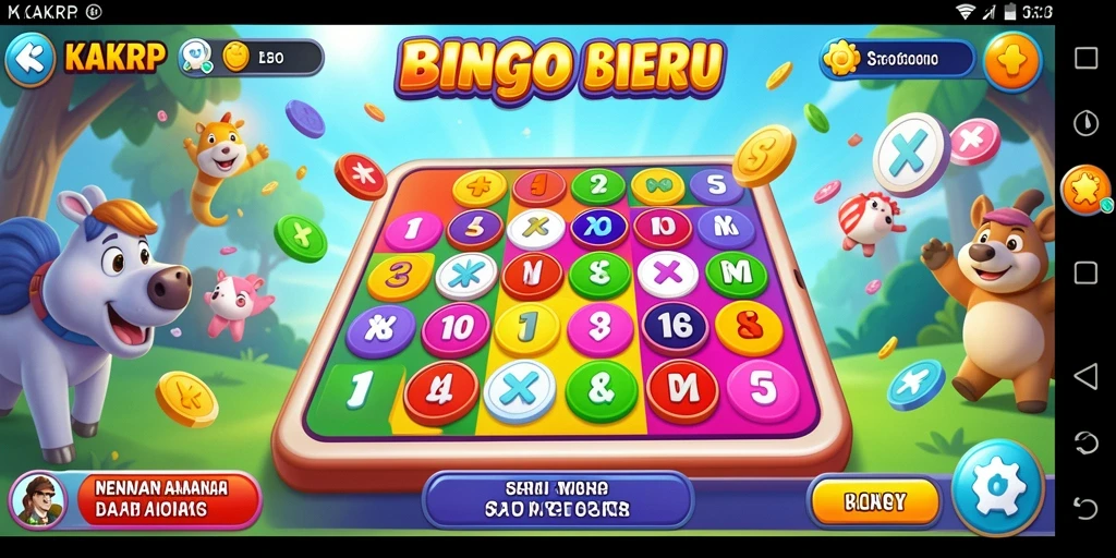 Screenshot gameplay Bingo KAKRP yang menarik dan interaktif.