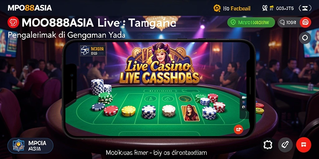 Tampilan gameplay Live Casino MPO88ASIA dengan dealer profesional.