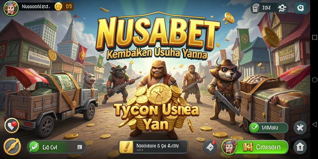 Tangkapan layar utama NUSABET menampilkan gameplay Tycoon yang menarik.