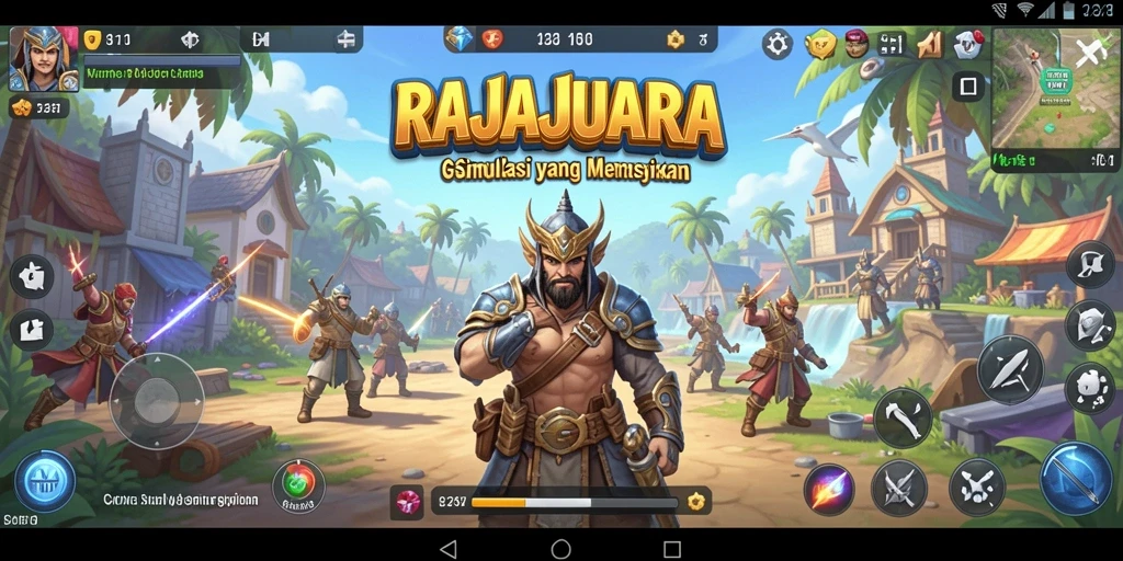 Tampilan gameplay RAJAJUARA yang mendebarkan dan realistis.