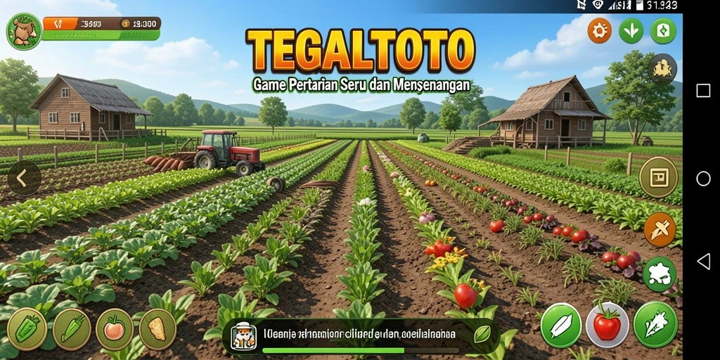 Gameplay TEGALTOTO menampilkan aktivitas pertanian yang menyenangkan dan interaktif.